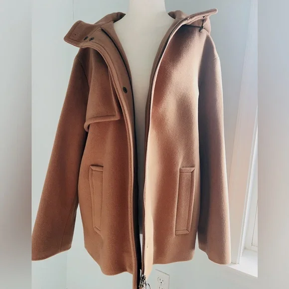 Akris Punto Hooded Wool-Blend Coat - Picture 6 of 16